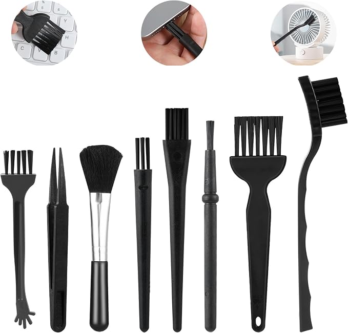 8 Pcs Mini Keyboard Cleaning Brushes Kit, Anti Static Electronic Dust Cleaning - Image 3