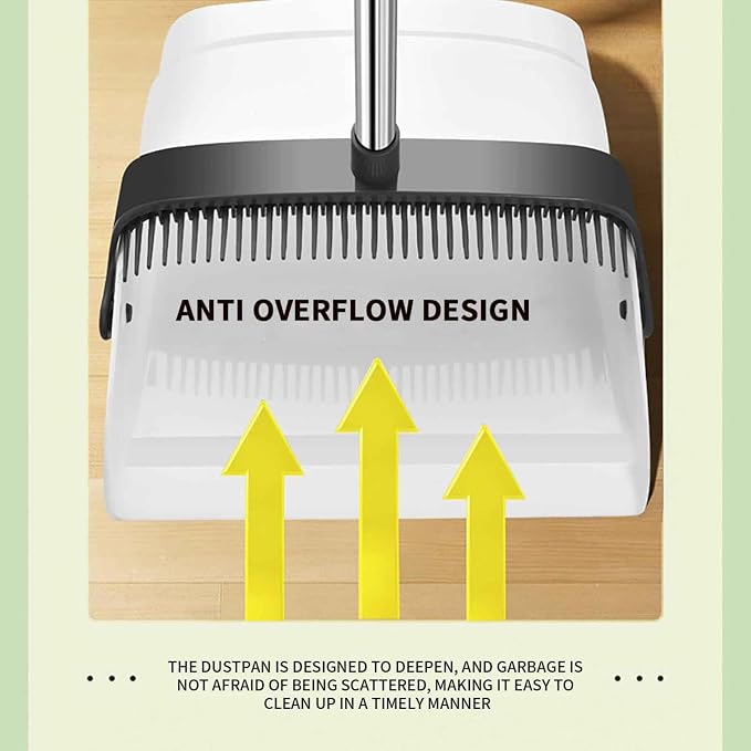 Broom and Dustpan Set Widened Thickened, Folding Dustpan - Image 3
