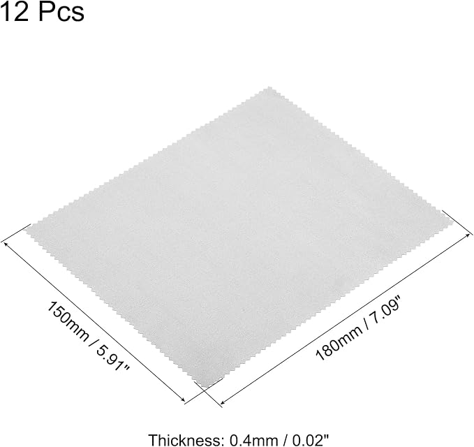 PATIKIL Eyeglass Microfiber Cleaning Cloth 7"x6", 12 Pack Glasses Cleaning - Image 2