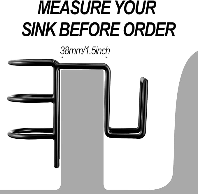Blulu 2 Pieces Sink Dish Wand Brush Holder Kitchen Sink Caddy Organizer Sponge - Image 2