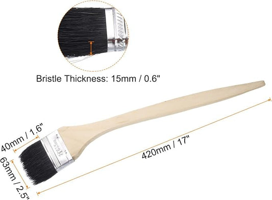 uxcell 2pcs Bent Radiator Paint Brush 2.5" Width Curved Wall Paint Soft Bristle - Image 2