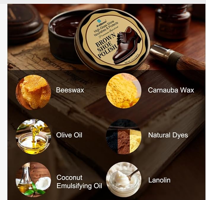 Shoe Care Kit – 16-in-1 Leather Shoe Polish, Cleaning & Conditioning Kit - Image 7