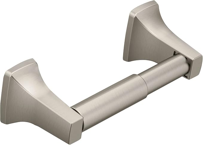 Moen Contemporary Brushed Nickel Toilet Paper Holder, Modern Wall Mounted - Image 2