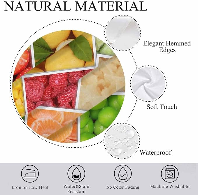Fruits Vegetables Party Table Cloth Rectangle Table Apples Oranges Lemons - Image 5