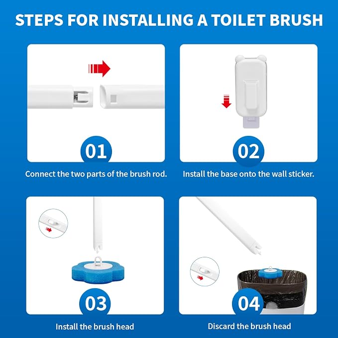 Disposable Toilet Brush Toilet Bowl Cleaner, Toilet Cleaning Supplies, Toilet - Image 8