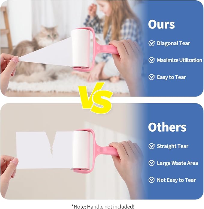 Extra Sticky Lint Roller Refills 10 Pack fit 3.8"-4" Standard Size Lint Roller - Image 4