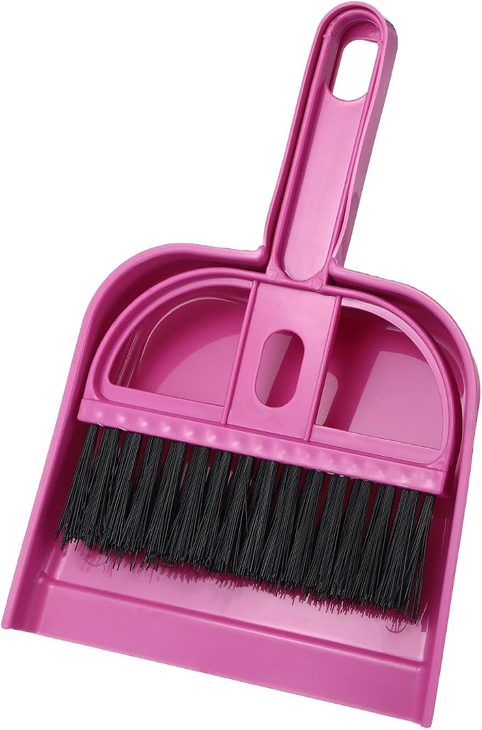 uxcell 2 Pcs Mini Dustpan and Brush Set, Small Broom and Dustpan Set by uxcell
