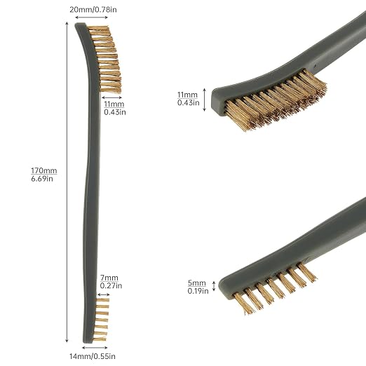 OriGlam Mini Wire Brush Set, Paint and Dirt Remover, Cleaning Welding Slag and - Image 5