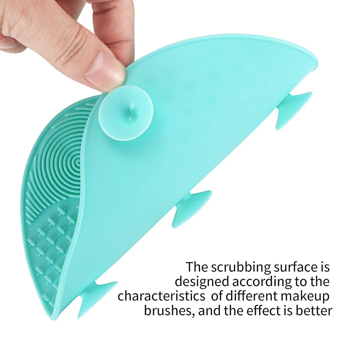 2 Pcs Silicone Make Up Brush Cleaning Mat, Makeup Brush Cleaner Mats, Cosmetic - Image 3
