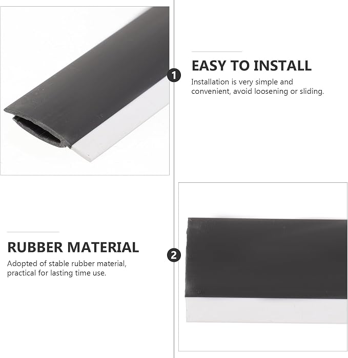 Uonlytech 4pcs Dustpan Rubber Lip Dustpan Rubber Edge Replacement Lip - Image 6