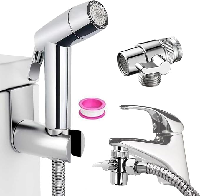 Handheld Bidet Sprayer Toilet Bathroom Douche Cloth Washing Diaper Cleaning by ABSOK