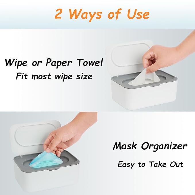 Wipes Dispenser, Wipe Holder for Baby & Adult, Seposeve Refillable Baby Wipe - Image 5
