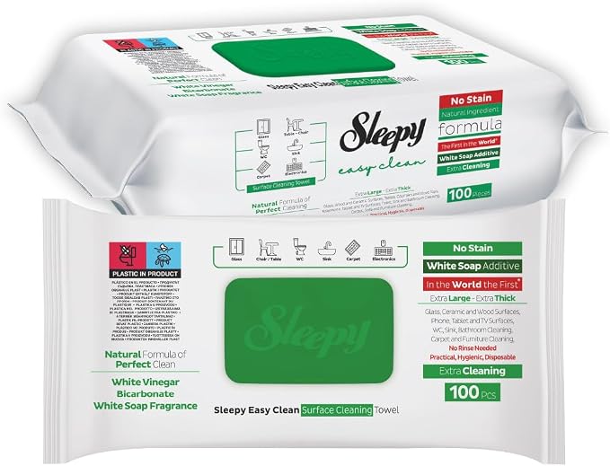 Sleepy Easy Clean All Purpose Cleaning Wet Wipes, Disposable Multi Surface by Sleepy