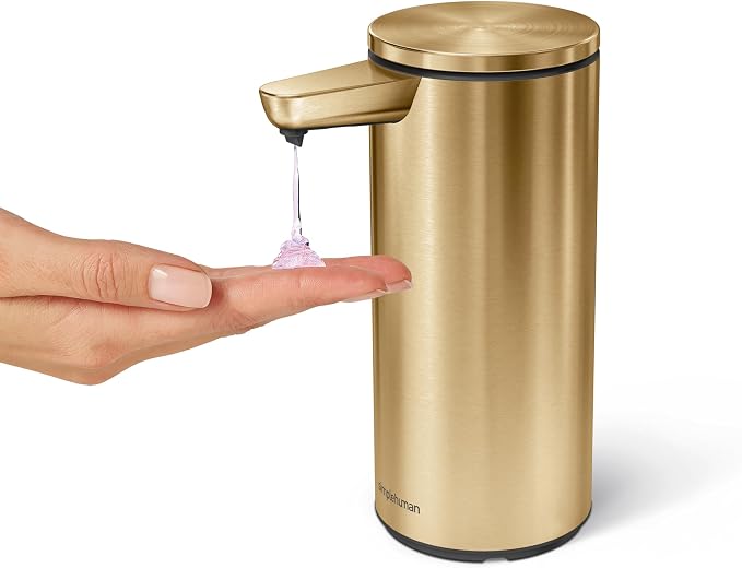 simplehuman 9 oz. Touch-Free Automatic Rechargeable Sensor Pump, Brass - Image 2
