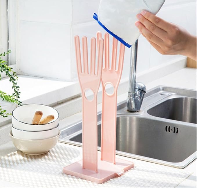 2 Pieces Kitchen Rubber Gloves Racks Drain Towel Storage Holders Home Cleaning - Image 8