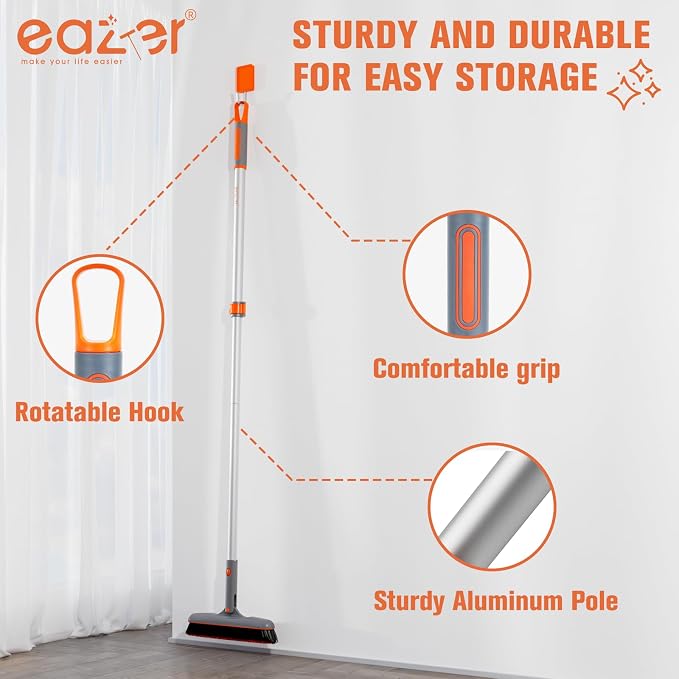 Eazer Grout Brush with Long Handle, 180°Rotation Tile Grout Cleaning Brush - Image 8