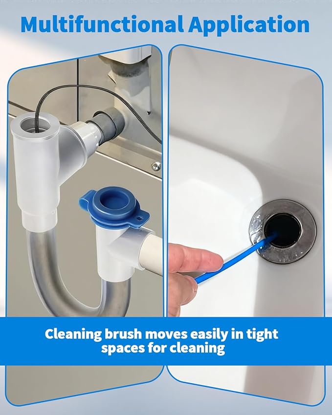 2 PCS Condensate Trap Flexible Drain Brush, 48 Inch Drain Line Cleaning Brush - Image 7