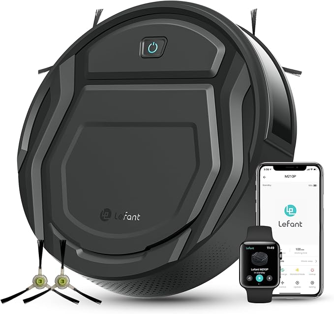 Lefant Robot Vacuum Cleaner M210 Pro, 2200Pa Suction, 120 Min Self-Charging by Lefant