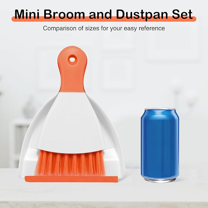NACENA Mini Dustpan and Brush Set, Small Broom and Dustpan Set Dust Pan and - Image 8