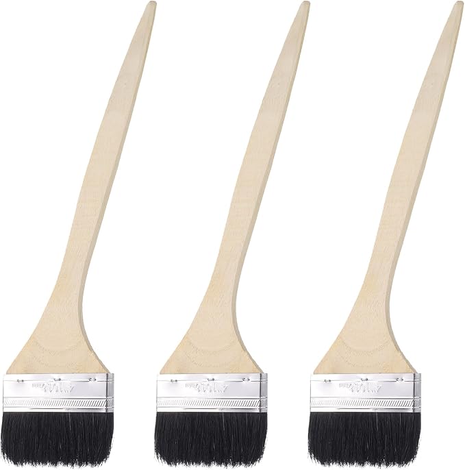 uxcell 3pcs Bent Radiator Paint Brush 4" Width Curved Wall Paint Soft Bristle by uxcell