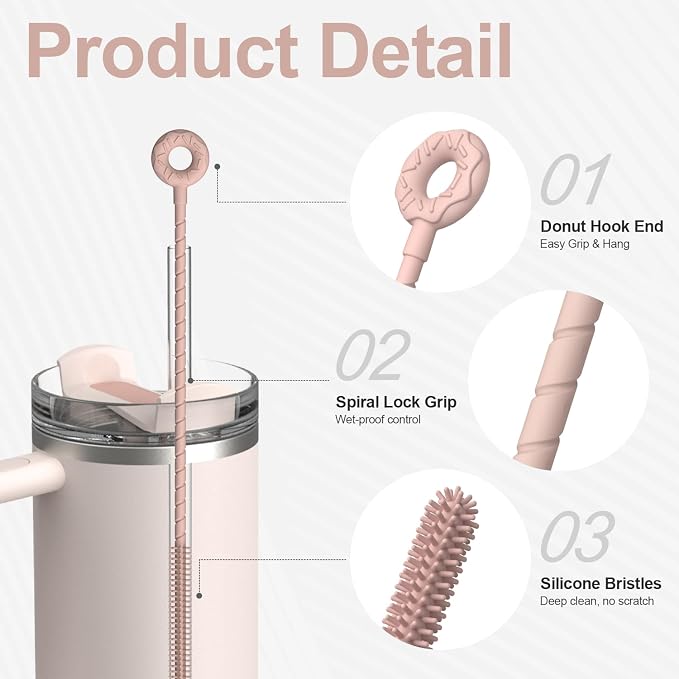 YOTIME Silicone Straw Cleaner Brush - Image 3