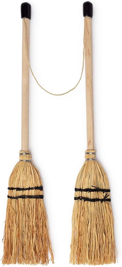 MENDI Handmade 2 Miniature Broom 8"-9" Made in Europe. A Detail - Image 5