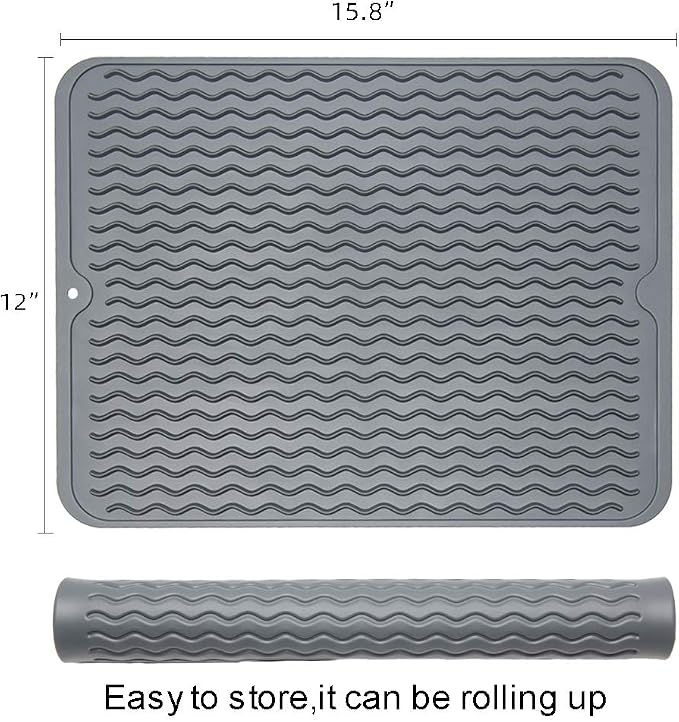 ZLR 2 Pcs Silicone Dish Drying Mats - Image 2