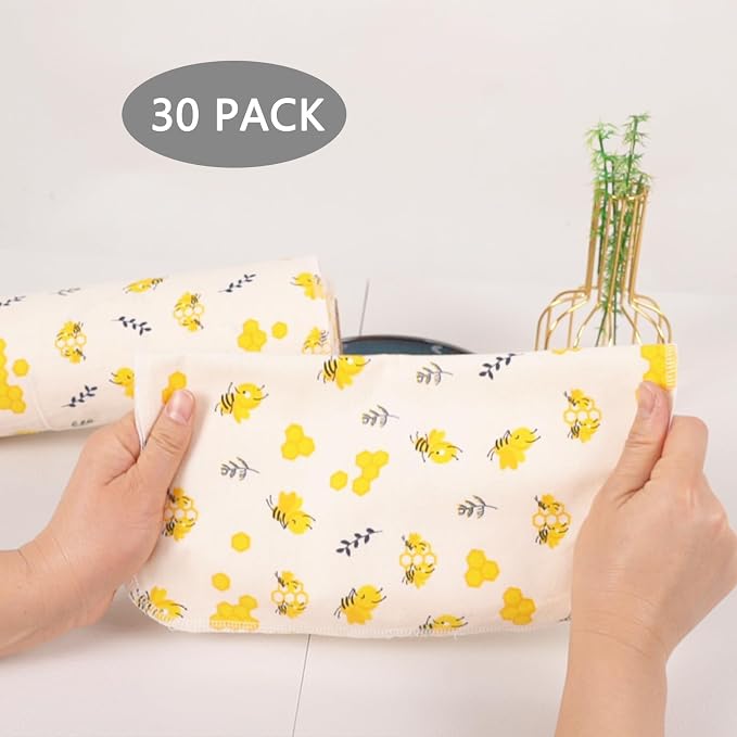 Reusable Dishcloths Kitchen Towels Cotton: 30 Packs 10X10 Washable Roll - Image 6