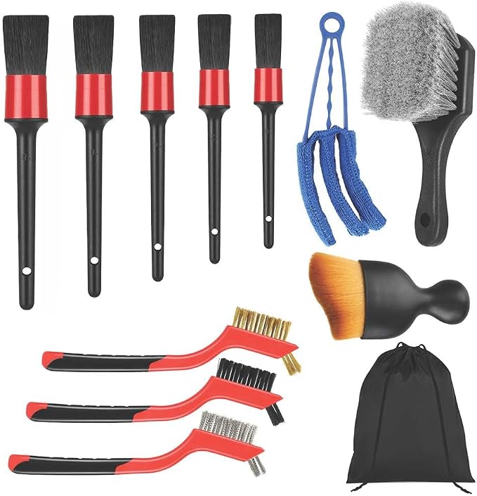 Car Detailing Brush Set, Car Wheel & Tire Brush by Aptleou