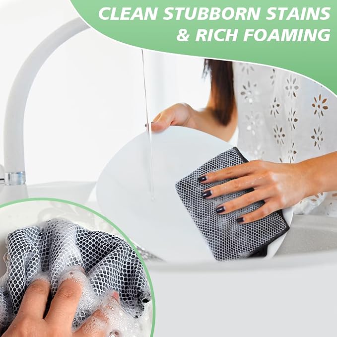 SINLAND Microfiber Dish Cloth Kitchen Cleaning Dish Towel Absorbent Fast Dry - Image 5