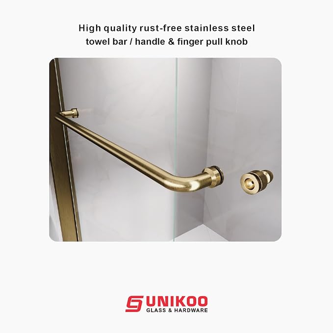 60" W x 60" H Double Sliding Frame Bathtub Door - Image 4