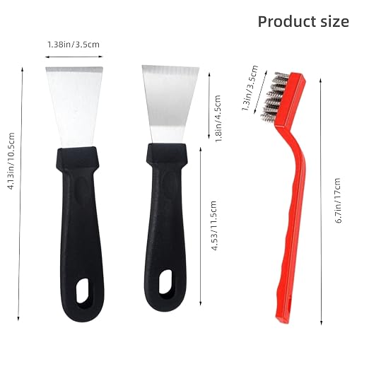 2Pcs Cleaning Scraper for Ovens, Induction Hob, Stainless Steel Multi-Kitchen - Image 8
