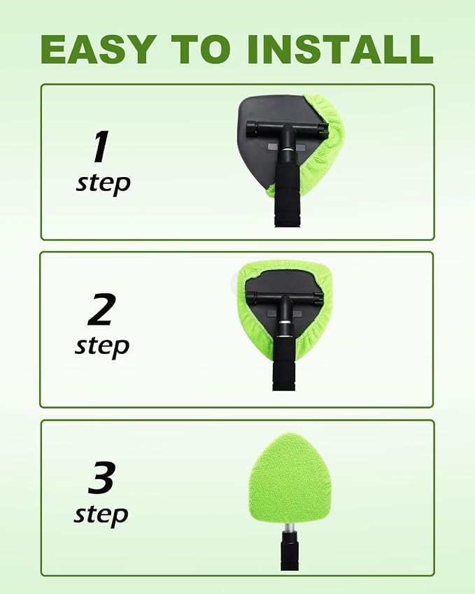 5 Pack Microfiber Pads, Replacement Heads Cover, Windshield Cleaner Tools - Image 5