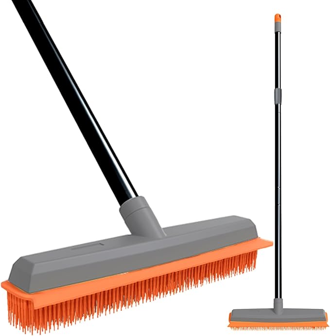 TreeLen Rubber Broom Carpet Rake Pet Hair Remover Broom by TreeLen