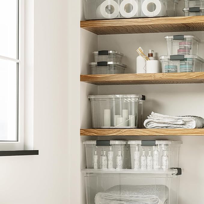 Superio Storage Bins with Lids- 2 Pack, 1.85 Qt Clear Boxes - Image 7