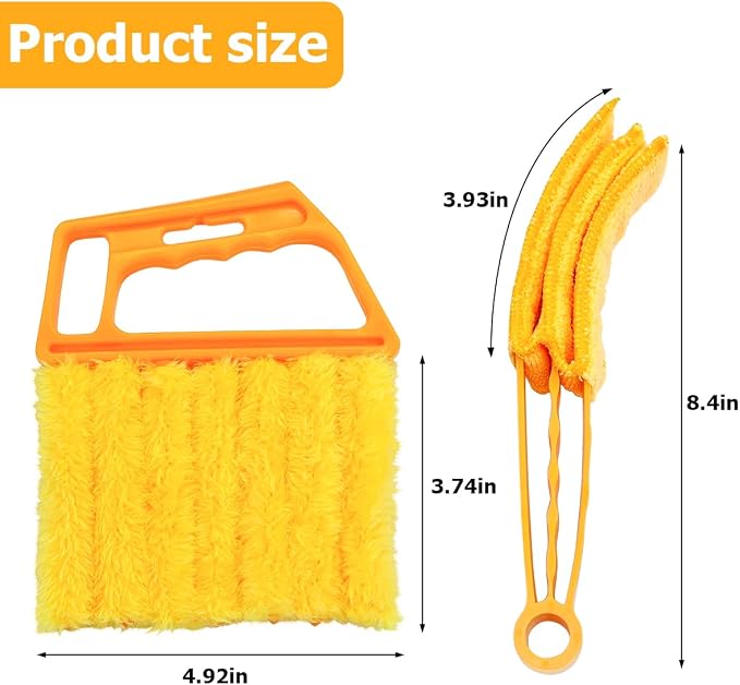 Car Window Venetian Blind Cleaner Duster Tool, Handheld Automotive Duster - Image 2