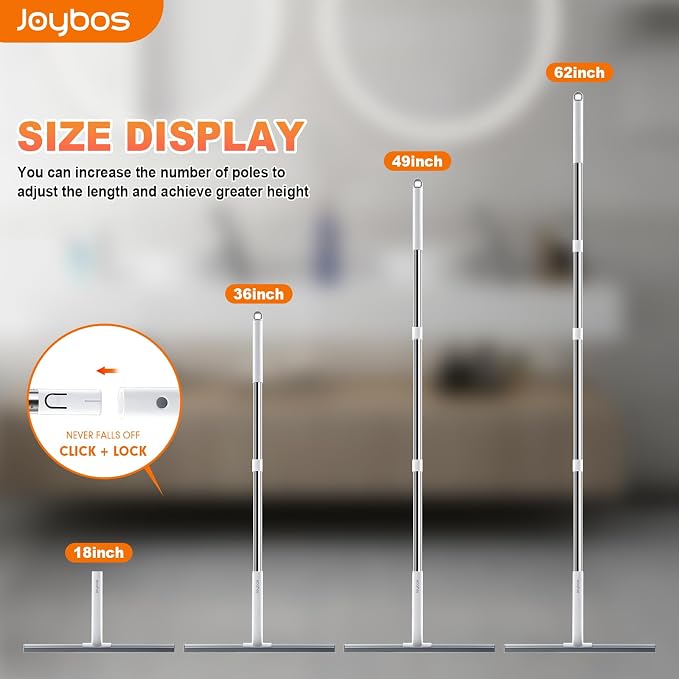 JOYBOS Rubber Floor Squeegee for Smooth Surface Concrete Floor, Tile Floor - Image 3