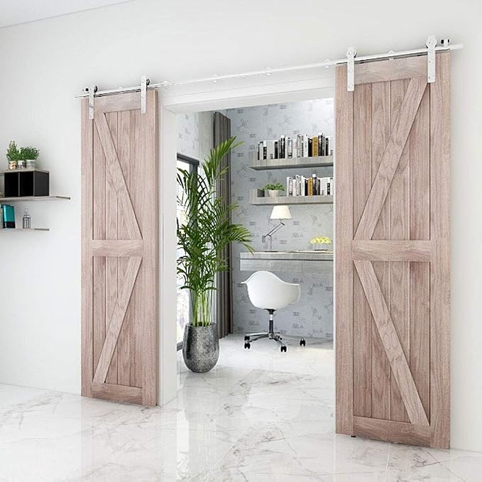 TSMST 9FT Sliding Barn Door Hardware Kit, Stainless Steel Heavy Duty Sturdy - Image 2