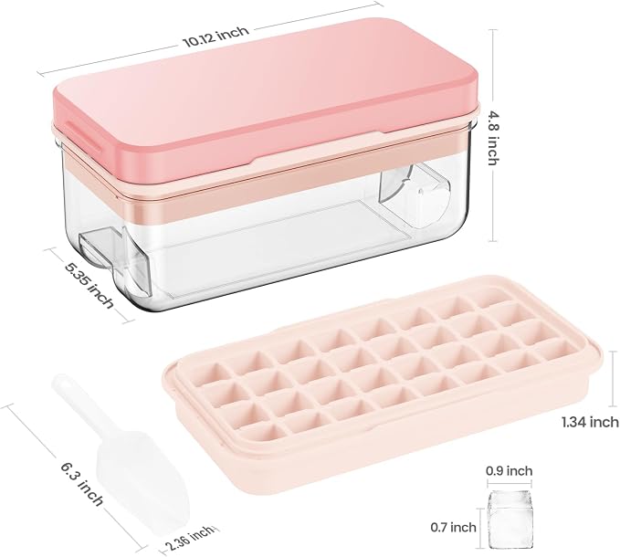 Ice Cube Tray with Lid and Bin, Ice Trays - Image 5
