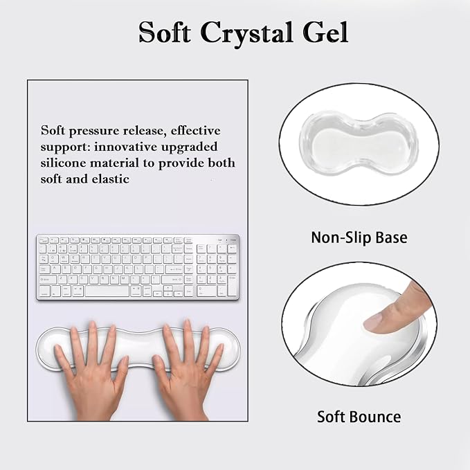 Wrist Rest for Keyboard and Mouse, Ergonomic Gel Keyboard Wrist Rest for - Image 6
