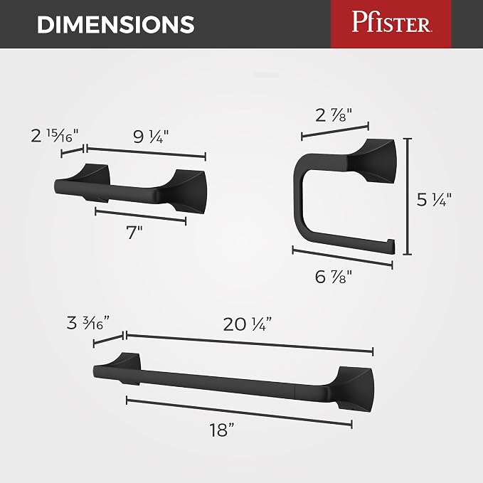 Pfister Bruxie 3-Piece Bathroom Hardware Set - Image 9