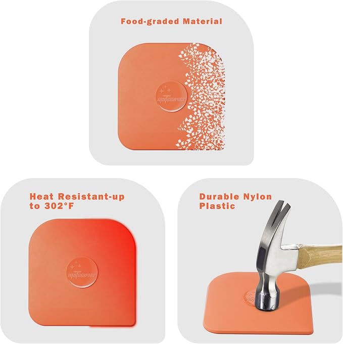 Pan Scraper, Non Scratch for Cast Iron, Pot and Pan Cleaning, Sturdy Scraper - Image 5