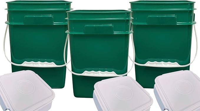 House Naturals 4 Gallon Square Food Grade Bucket Pail by House+Naturals
