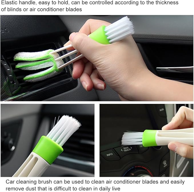 2 PCS Mini Duster for Car Air Vent, Double Ended Automotive Air Vent Microfiber - Image 4