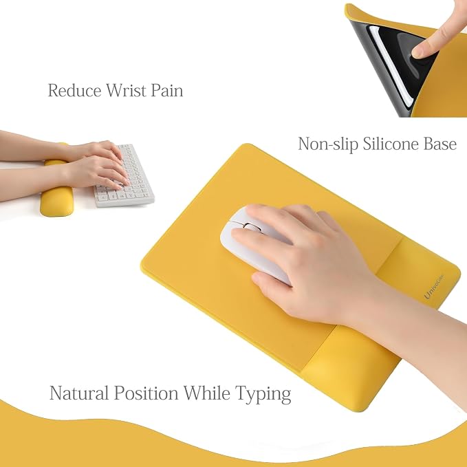 UnivoColors Design-Wave Set of Keyboad Wrist Rest & Mouce Pad, Artificial - Image 6