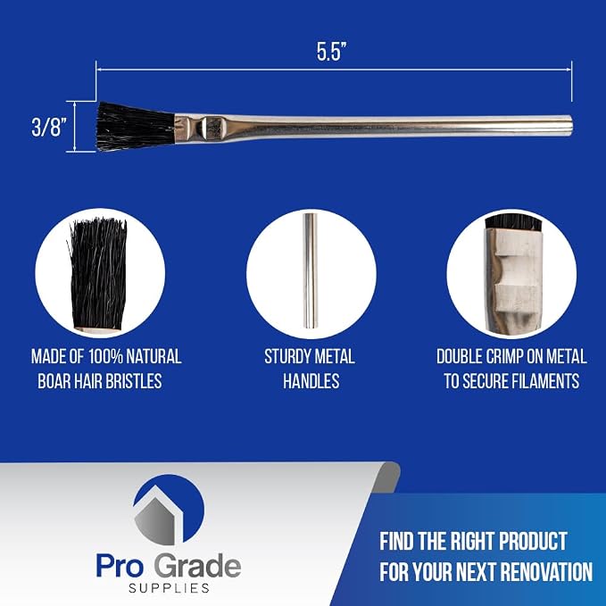 Pro Grade - Acid Brushes - 36 Count 3/8 Inch Boar Hair Acid Flux Brushes - Image 2