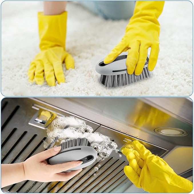 Carpet Brush, Scrub Brush Carpet Scrubber Stiff Bristle Detailing Scrub Brushes - Image 8