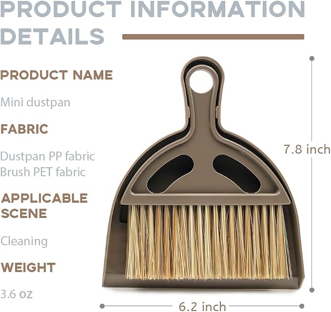 Mini Broom and Small Dustpan Brush - Image 4