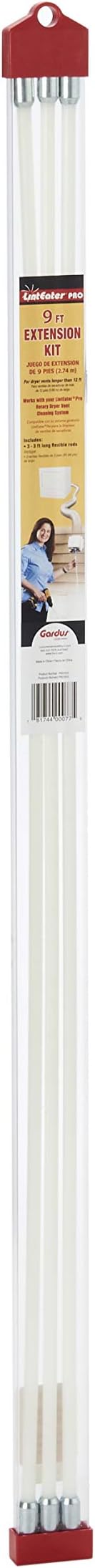 PRD303 9' Extension Kit for LintEater Pro RLE208 Dryer Vent Cleaning System by Gardus