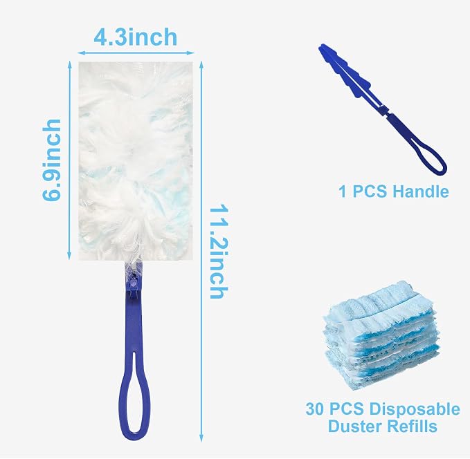 30 Count Duster Refills for Swiffer Duster, Disposable Static Duster Refills - Image 2